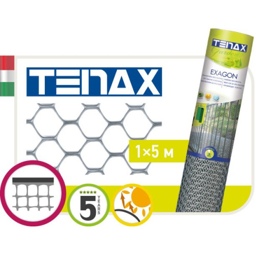 Сетка полимерная Tenax "Эксагон" Серебристый (1х5м)