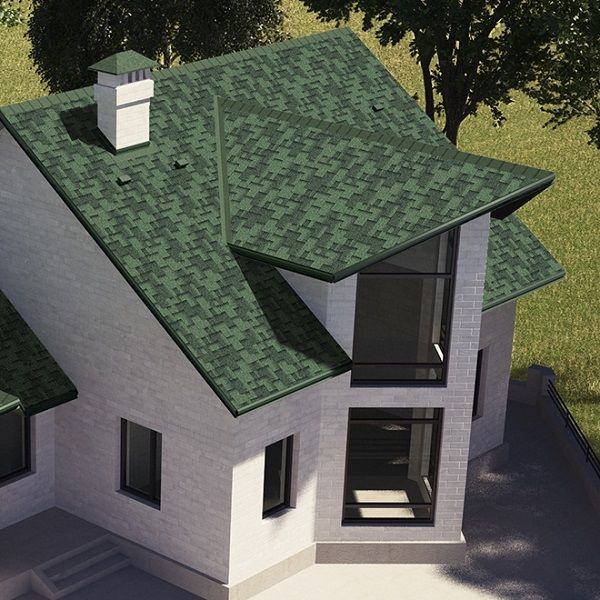 Битумная черепица Акваизол Акцент Зеленая ЕКО