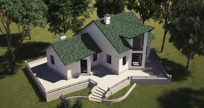 Битумная черепица Акваизол Акцент Зеленая ЕКО